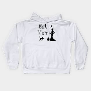 Cat Mom Witch Kids Hoodie